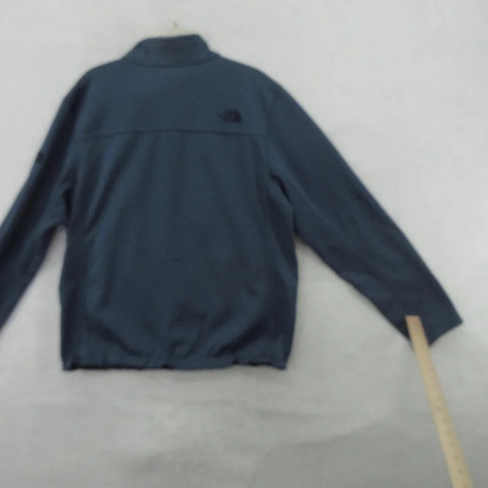 The North Face Windwall Jacket Mens Large Blue Softshell Zip White Cap NF0A3LGX